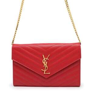 Saint Laurent Paris Chain Wallet Monogram Leather YSL